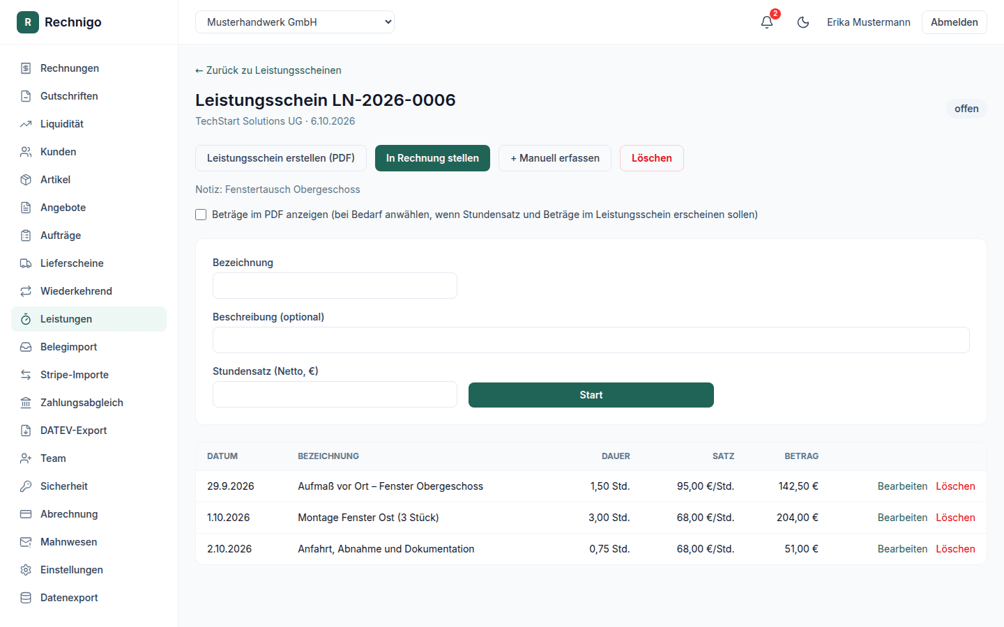 Leistungsschein